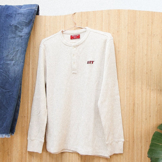 H2Y Textured Henley - Beige