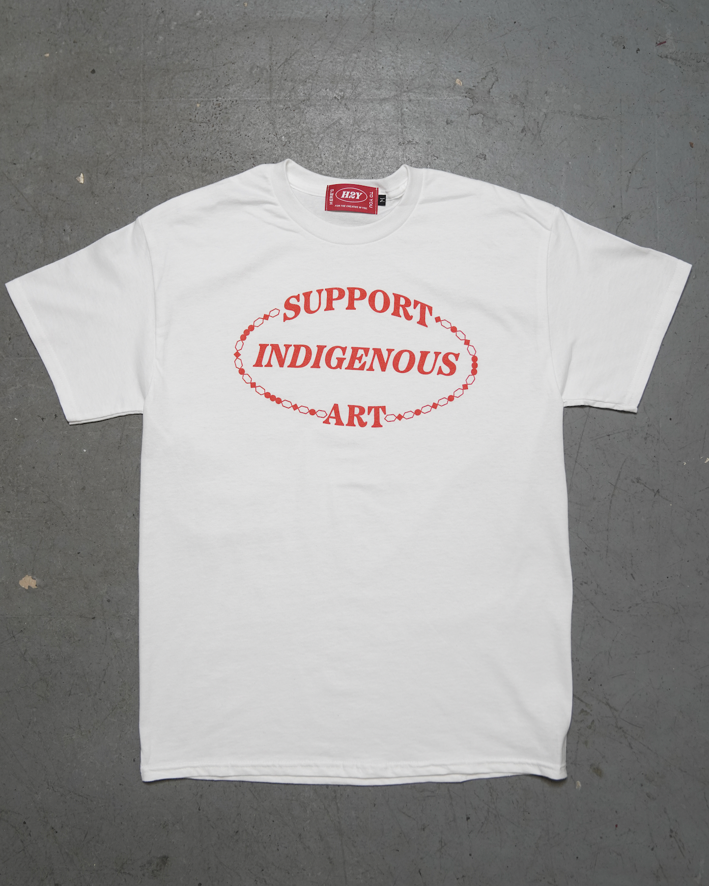 Support Indigenous Art Tee - White (15% Proceeds Donated)