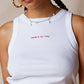 H2Y Text Tank Top - White